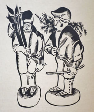 Les Santons de Soleil dans les Crèches d'Hiver. Bois de Jean Chièze.. VARILLE Mathieu - Chièze, Jean.