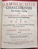 Jamblichus Chalcidensis Ex Coele-Syria in Nicomachi Geraseni Arithmeticam introductionem et de Fato nunc primum editus, in Latinum sermonem conversus, ...