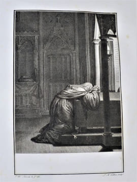 Lettres d'Héloïse et d'Abailard (Abélard); Edition ornée de huit Figures gravées par les meilleurs Artistes de Paris, d'après les dessins et sous la ...