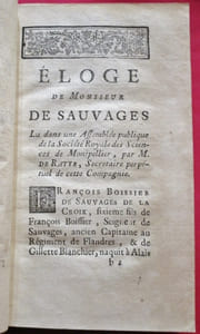 Les Chefs-d'Oeuvres de Monsieur De Sauvages, ou Recueil de Dissertations qui ont remporté le prix dans différentes Académies, auxquelles on a joint la NOURRICE MARATRE du Chevalier de LINNE. Le tout corrigé, traduit ou commenté par M. J.E.G***. Médecin de Montpellier, aggrégé & Professeur de Botanique au Collège de Lyon, etc. (2 volumes).
