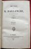 OEUVRES DE M. BALLANCHE, de l'Académie de LYON (6 volumes).. BALLANCHE, Pierre Simon.