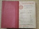 L'INITIATION, revue philosophique des Hautes Etudes : N°8 (mai 1901), N°9 (juin 1901), N°10 (juillet 1901) et N°11 (août 1901).. PAPUS (sous la ...