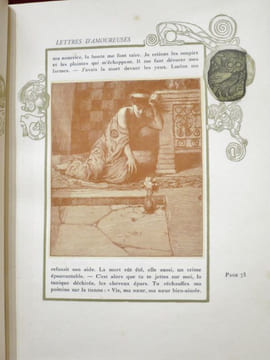 Lettres d'Amoureuses. Les Héroïdes. Traduction de G. Miroux. Illustrations de Manuel Orazi gravées sur bois par Perrichon.. OVIDE, (Publius Ovidius ...