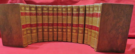 Lycée ou Cours de Littérature Ancienne et Moderne ; par J.F. LA HARPE (16 volumes).. LA HARPE, Jean François de (Delharpe).