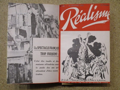 REALISME : du N°1 (samedi 11 décembre 1948) au N°26 (15 janvier 1950).