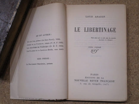 Le libertinage.. ARAGON Louis