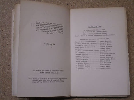 Clérambard, pièce en quatre actes.. AYME Marcel