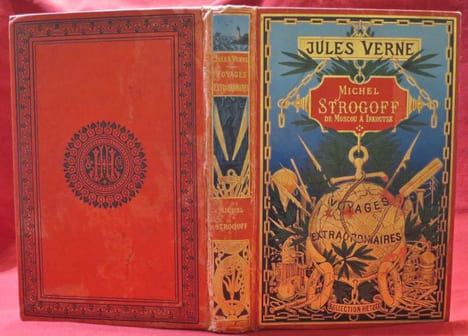 Michel Strogoff, de Moscou à Irkoutsk, suivi de Un drame au Mexique. Dessins de J. Férat, gravés par Ch. Barbant.. VERNE, Jules.