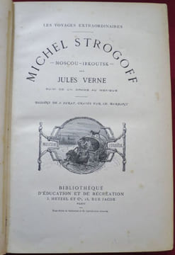 Michel Strogoff, de Moscou à Irkoutsk, suivi de Un drame au Mexique. Dessins de J. Férat, gravés par Ch. Barbant.. VERNE, Jules.