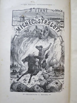 Michel Strogoff, de Moscou à Irkoutsk, suivi de Un drame au Mexique. Dessins de J. Férat, gravés par Ch. Barbant.. VERNE, Jules.
