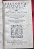 HIERONYMI CARDANI MEDIOLANENSIS, Medici, De Rerum Varietate libri XVII (De la variété des choses). Post alias omnes editiones, nunc recogniti, ...