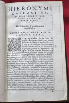 HIERONYMI CARDANI MEDIOLANENSIS, Medici, De Rerum Varietate libri XVII (De la variété des choses). Post alias omnes editiones, nunc recogniti, ...