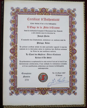 L'Eloge de la Folie d'Erasme. Traduction française Emmanuel des Essarts.. ERASME, Erasme de Rotterdam (Desiderius Erasmus Roterodamus) - REDER, ...