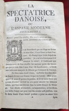 LA SPECTATRICE DANOISE ou L'Aspasie moderne, Ouvrage Hebdomadaire (tome I /III, vendu seul).. LA BEAUMELLE, Laurent Angliviel de.