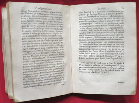 Privileges des FOIRES DE LYON, Octroyez par les Roys Tres-Chretiens, aux Marchands François & Estrangers y negocians sous lesdits Privileges, ou ...