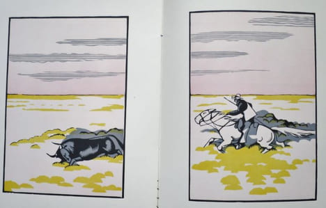 Lou Bestio di Vacarès. La Bête du Vaccarès. Illustrations de Hermann Paul. . D'ARBAUD, Joseph - HERMANN PAUL.