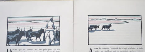 Lou Bestio di Vacarès. La Bête du Vaccarès. Illustrations de Hermann Paul. . D'ARBAUD, Joseph - HERMANN PAUL.