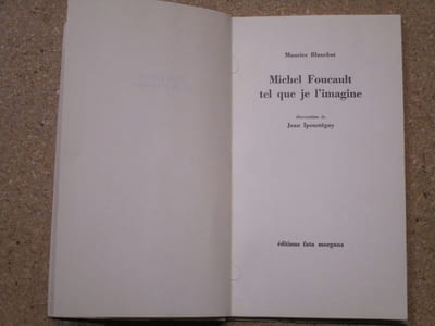 Michel Foucault tel que je l'imagine.