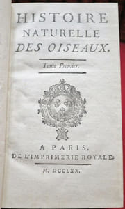 Histoire Naturelle des Oiseaux (18 volumes).