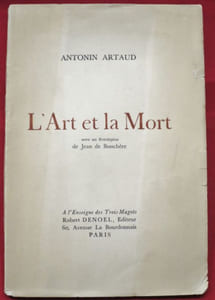 L'Art et la Mort. Avec un frontispice de Jean de Bosschère.