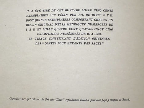 Contes pour enfants pas sages. Illustrations de Elsa Henriquez.. PREVERT, Jacques - HENRIQUEZ, Elsa.
