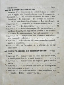 Le Conservateur contenant, I : Le livre de tous les ménages, par Appert. 5e édition, revue par MM. Prieur-Appert et Gannal. II : Anciens procédés de conservation des Fruits, des Légumes et des Viandes ; Confitures, Fruits à l'eau-de-vie, Liqueurs, Ratafias, Sirops, Parfums par F***, ancien secrétaire de Carême. Conservation des viandes par le procédé du A M. Gannal. III : Monographie des Vins, par MM. Joubert, Bouchard et Louis Leclerc. 