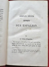 Simples récits Historiques sur Espalion, Par H. AFFRE, De la Société des Lettres, Sciences et Arts de l'Aveyron.