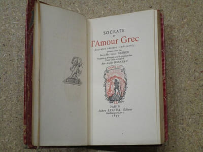Socrate et l'amour grec : dissertation de Jean-Matthias Gesner, traduite en Français pour la première fois. Texte latin en regard par Alcide Bonneau.
