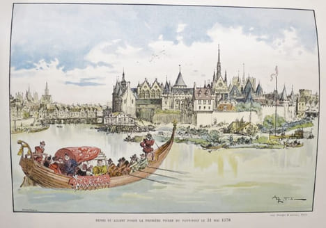 Paris de Siècle en Siècle. Textes, Dessins et Lithographies par A. ROBIDA.. ROBIDA, Albert