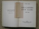 Les cahiers d'un clerc (1936-1949).. BENDA Julien