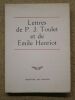 Lettres de P.J. Toulet et de Emile Henriot.. TOULET Paul-Jean / HENRIOT Emile