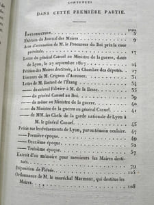 MEMOIRES, Correspondances, Pièces et autres Documents sur LES AFFAIRES DE LYON. 