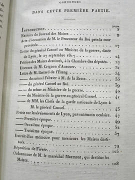 MEMOIRES, Correspondances, Pièces et autres Documents sur LES AFFAIRES DE LYON. . undefined