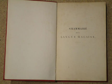 Grammaire de langue malaise.. FAVRE P. (Abbé)