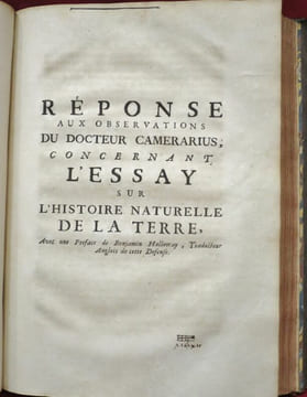 Géographie Physique, ou Essay sur l'Histoire Naturelle DE LA TERRE, Traduit de l'Anglois, de Monsieur Wodward, par M. NOGUEZ, Docteur en Médecine : ...