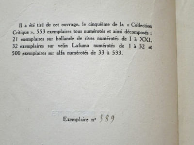 Le Pèse-Nerfs suivi des Fragments d'un Journal d'Enfer par Antonin Artaud. Edition ornée d'un Frontispice par André Masson.