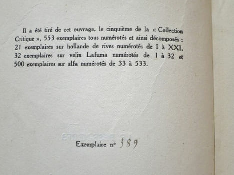 Le Pèse-Nerfs suivi des Fragments d'un Journal d'Enfer par Antonin Artaud. Edition ornée d'un Frontispice par André Masson.. ARTAUD, Antonin.