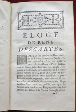 1. Eloge de René Descartes. Discours qui a remporté le prix de l'Académie Françoise en 1765. Par M. THOMAS. 2. Eloge de Maximilien de Bethune, duc de ...