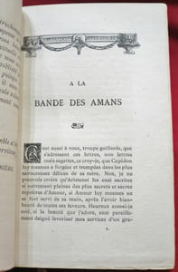 Les épistres Amoureuses d'Aristenet tournées de Grec en François par Cyre Foucault, sieur de la Coudrière, avec L'Image du vray Amant, discours tiré de Platon. Réimprimé sur la première édition (Poictiers, 1597). Notice par A.P. Malassis.