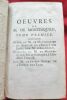 Oeuvres de M. DE MONTESQUIEU, Tome premier, contenant : Eloge de M. De Montesquieu et Analyse de l'Esprit des Loix, par M. D'Alembert. Discours de M. ...