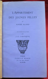 L'appartement des jeunes filles. Par Roger Allard orné de Gravures au burin par J.-E. LABOUREUR.