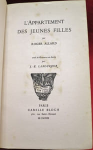 L'appartement des jeunes filles. Par Roger Allard orné de Gravures au burin par J.-E. LABOUREUR.