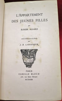 L'appartement des jeunes filles. Par Roger Allard orné de Gravures au burin par J.-E. LABOUREUR.