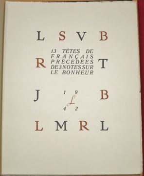 BETTENCOURT, Pierre. 13 têtes de français, précédées de 3 notes sur le bonheur. . BETTENCOURT, Pierre.