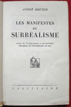Les manifestes du surréalisme suivis de Prolégomènes à un troisième manifeste du surréalisme ou non.. BRETON, André.