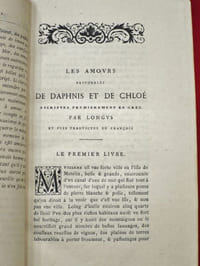 Les Amours Pastorales de Daphnis et de Chloé, traduites par Jacques Amyot , texte de 1559, suivies de la traduction par Paul-Louis Courier, précédées d'une Notice par Etienne Charavay (2 volumes).