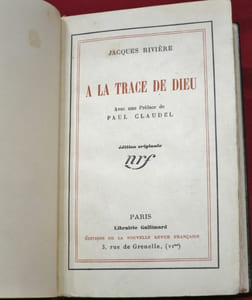 A la trace de Dieu. Avec une préface de Paul Claudel.