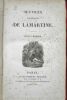Oeuvres d'Alphonse de Lamartine (2 volumes).. LAMARTINE, Alphonse (Alphonse Marie Louis de Prat de Lamartine).