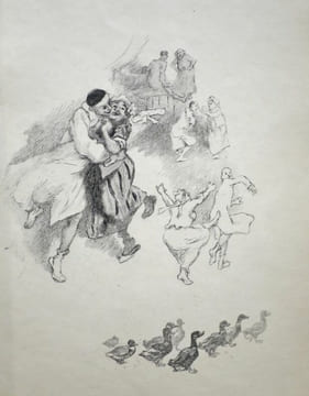 Le Songe d'une Nuit d'Hiver. Pantomime inédite. Dix Compositions de Jules Chéret gravées à l'eau forte par Bracquemond.. HENNIQUE, Léon - Chéret, ...