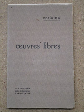 Oeuvres libres : Amies / Femmes / Hombres.. VERLAINE Paul (DE HERLAGNEZ Pablo)
